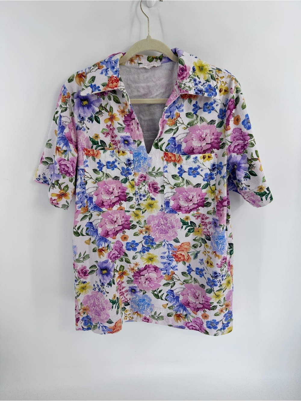 Olivaceous Riley Floral Shirt Dress - Small - Picture 2 of 5